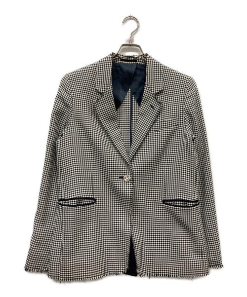 GOLDEN GOOSE（ゴールデングース）GOLDEN GOOSE (ゴールデングース) チェックテーラードジャケット ブラック サイズ:Mの古着・服飾アイテム
