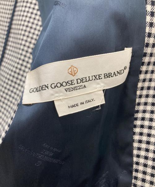 GOLDEN GOOSE（ゴールデングース）GOLDEN GOOSE (ゴールデングース) チェックテーラードジャケット ブラック サイズ:Mの古着・服飾アイテム