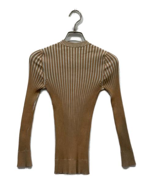 GUCCI（グッチ）GUCCI (グッチ) レースアップリブニット ベージュ サイズ:XXSの古着・服飾アイテム