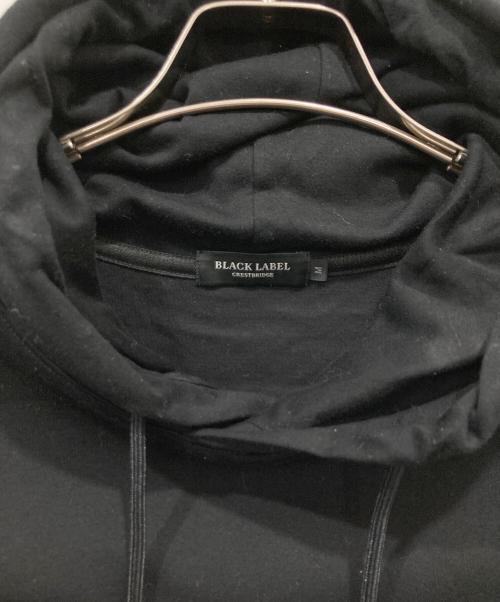 BLACK LABEL CRESTBRIDGE（ブラックレーベル クレストブリッジ）BLACK LABEL CRESTBRIDGE (ブラックレーベル クレストブリッジ) サイドチェック半袖パーカー ブラック サイズ:Mの古着・服飾アイテム
