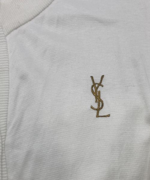 Yves Saint Laurent（イヴサンローラン）Yves Saint Laurent (イヴサンローラン) 金釦カーディガン ホワイト サイズ:Mの古着・服飾アイテム