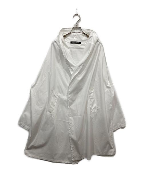 mizuiro-ind（ミズイロインド）mizuiro-ind (ミズイロインド) gather hooded CT ホワイト サイズ:Freeの古着・服飾アイテム