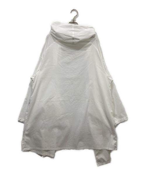 mizuiro-ind（ミズイロインド）mizuiro-ind (ミズイロインド) gather hooded CT ホワイト サイズ:Freeの古着・服飾アイテム