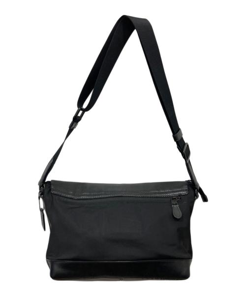 COACH（コーチ）COACH (コーチ) ナイロンレザーショルダーバッグ ブラックの古着・服飾アイテム
