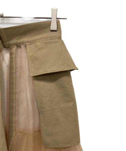 MAISON SPECIAL（メゾンスペシャル）MAISON SPECIAL (メゾンスペシャル) Tulle Tiered Belt Skirt ベージュ サイズ:FREEの古着・服飾アイテム