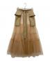 MAISON SPECIAL（メゾンスペシャル）の古着「Tulle Tiered Belt Skirt」｜ベージュ