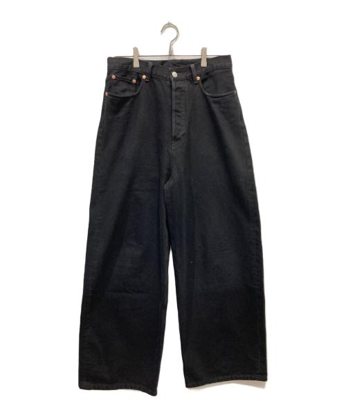 MONKEY TIME（モンキータイム）MONKEY TIME (モンキータイム) シンチ バックル スーパー バギー パンツ ブラック サイズ:Mの古着・服飾アイテム