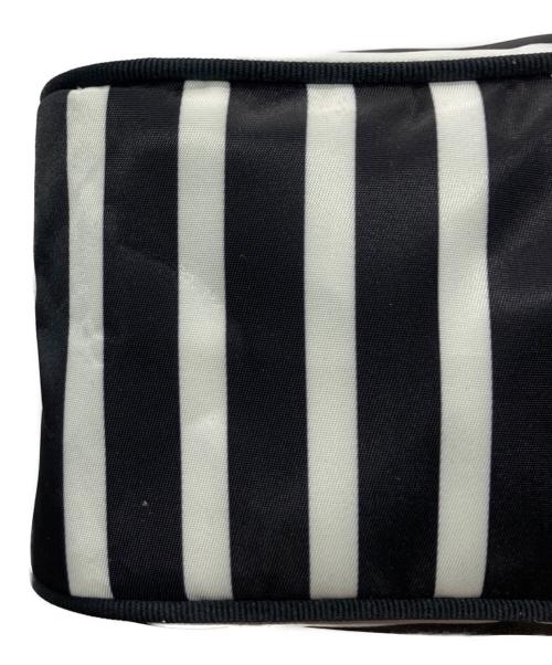Kate Spade（ケイトスペード）Kate Spade (ケイトスペード) ボーダーナイロンバッグ ブラック×ホワイトの古着・服飾アイテム
