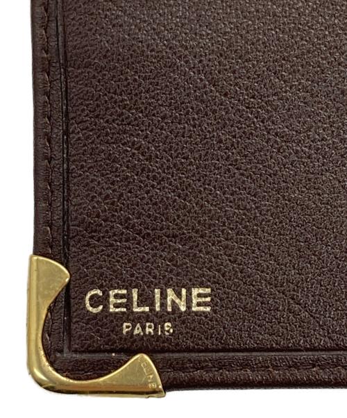 CELINE（セリーヌ）CELINE (セリーヌ) トリオンフ折り財布 ボルドーの古着・服飾アイテム