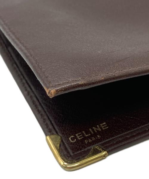 CELINE（セリーヌ）CELINE (セリーヌ) トリオンフ折り財布 ボルドーの古着・服飾アイテム
