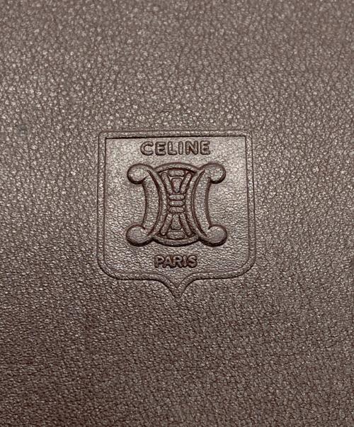 CELINE（セリーヌ）CELINE (セリーヌ) トリオンフ折り財布 ボルドーの古着・服飾アイテム