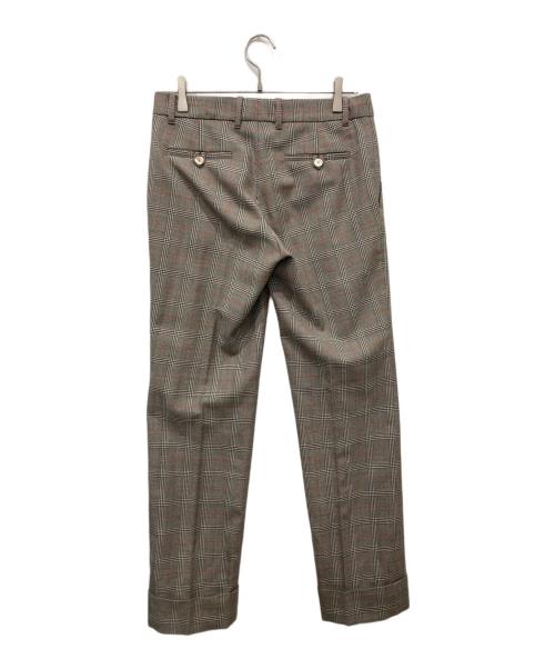 GUCCI（グッチ）GUCCI (グッチ) チェックスラックス グレー サイズ:38の古着・服飾アイテム