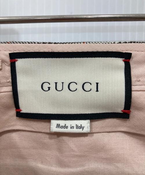 GUCCI（グッチ）GUCCI (グッチ) チェックスラックス グレー サイズ:38の古着・服飾アイテム