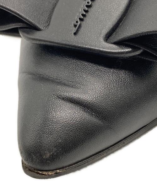 Salvatore Ferragamo（サルヴァトーレ フェラガモ）Salvatore Ferragamo (サルヴァトーレ フェラガモ) VIVA NEW ヴァラリボン フラットパンプス ブラック サイズ:7 1/2の古着・服飾アイテム