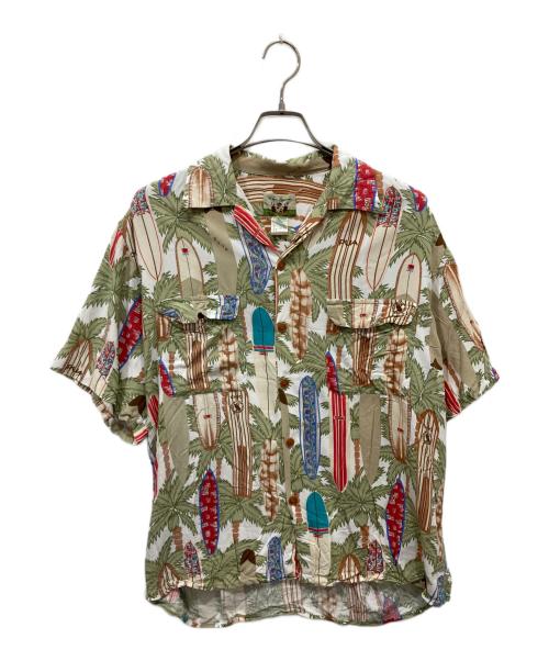 reyn spooner（レイン スプナー）reyn spooner (レイン スプナー) サーフボード柄アロハシャツ ベージュ サイズ:Mの古着・服飾アイテム