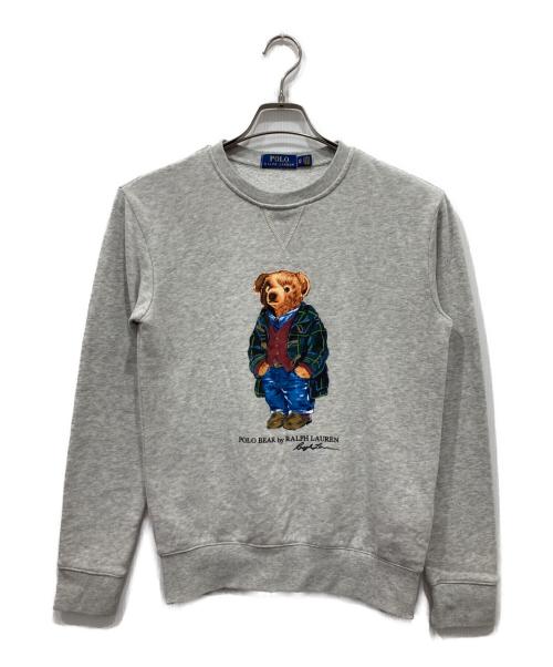 POLO RALPH LAUREN（ポロ・ラルフローレン）POLO RALPH LAUREN (ポロ・ラルフローレン) ポロベアプリントスウェット グレー サイズ:XSの古着・服飾アイテム