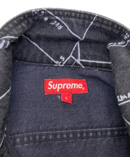 SUPREME（シュプリーム）SUPREME (シュプリーム) 19SS Gonz Map Work Jacket / ゴンズ マップ ワークジャケット ブラック サイズ:Lの古着・服飾アイテム