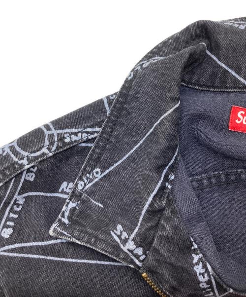 SUPREME（シュプリーム）SUPREME (シュプリーム) 19SS Gonz Map Work Jacket / ゴンズ マップ ワークジャケット ブラック サイズ:Lの古着・服飾アイテム