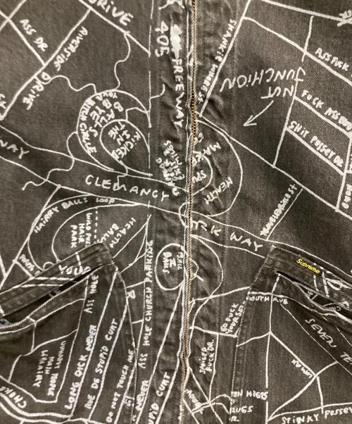 SUPREME（シュプリーム）SUPREME (シュプリーム) 19SS Gonz Map Work Jacket / ゴンズ マップ ワークジャケット ブラック サイズ:Lの古着・服飾アイテム