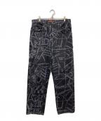 SUPREMEシュプリーム）の古着「19SS Gonz Map Denim Painter Pant」｜ブラック