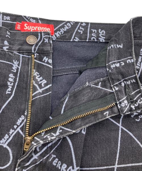SUPREME（シュプリーム）SUPREME (シュプリーム) 19SS Gonz Map Denim Painter Pant ブラック サイズ:W36の古着・服飾アイテム