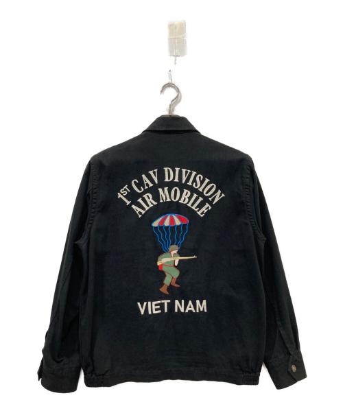 HOUSTON（ヒューストン）HOUSTON (ヒューストン) COTTON LINEN VIETNAM JACKET ブラック サイズ:Lの古着・服飾アイテム