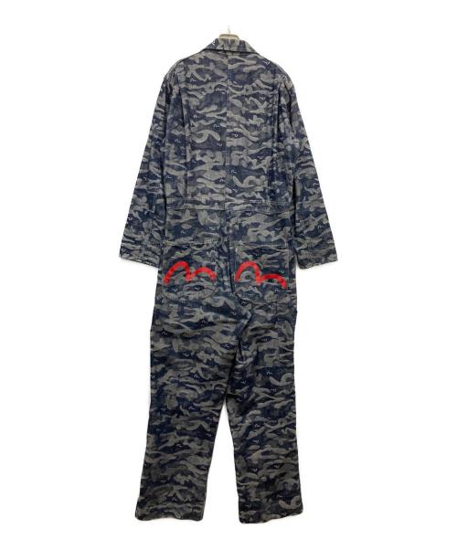 EVISU（エヴィス）EVISU (エヴィス) 総柄デニムオールインワン インディゴ サイズ:40の古着・服飾アイテム