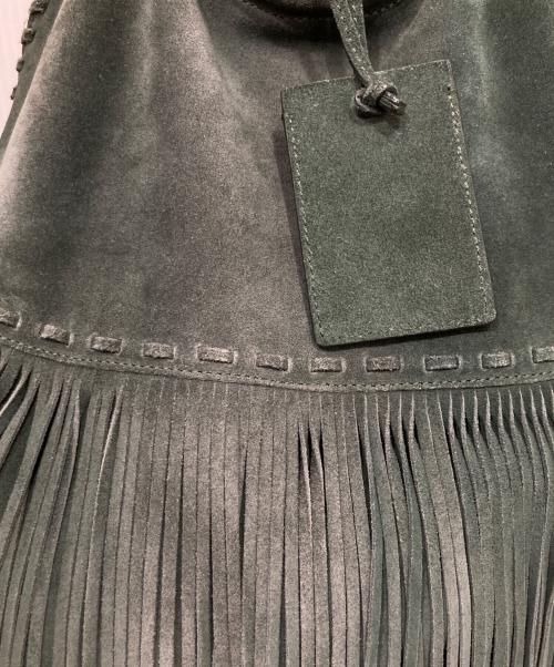 RALPH LAUREN（ラルフローレン）RALPH LAUREN (ラルフローレン) 2WAYフリンジレザーバッグ グリーンの古着・服飾アイテム