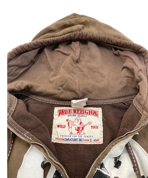 TRUE RELIGION（トゥルー レリジョン）TRUE RELIGION (トゥルー レリジョン) ジップパーカー ブラウン サイズ:Sの古着・服飾アイテム