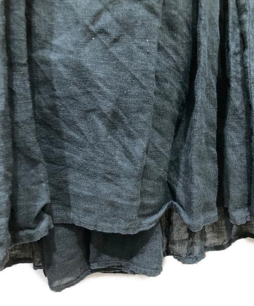 Plage（プラージュ）Plage (プラージュ) Linen Tiered ドレス ブラック サイズ:38の古着・服飾アイテム
