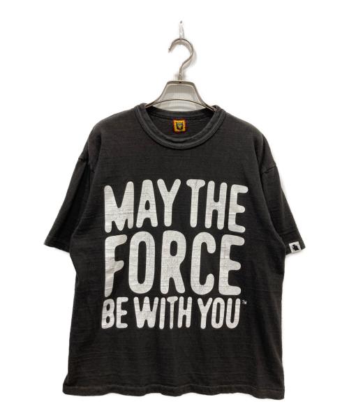 HUMAN MADE（ヒューマンメイド）HUMAN MADE (ヒューマンメイド) STAR WARS May the force be with you Tシャツ ブラック サイズ:Lの古着・服飾アイテム