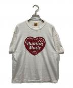 HUMAN MADEヒューマンメイド）の古着「ハートプリントTシャツ」｜ホワイト