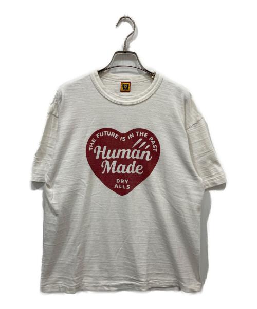 HUMAN MADE（ヒューマンメイド）HUMAN MADE (ヒューマンメイド) ハートプリントTシャツ ホワイト サイズ:Lの古着・服飾アイテム