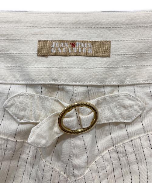 Jean Paul GAULTIER（ジャンポールゴルチェ）Jean Paul GAULTIER (ジャンポールゴルチェ) ストライプパンツ アイボリー サイズ:40の古着・服飾アイテム