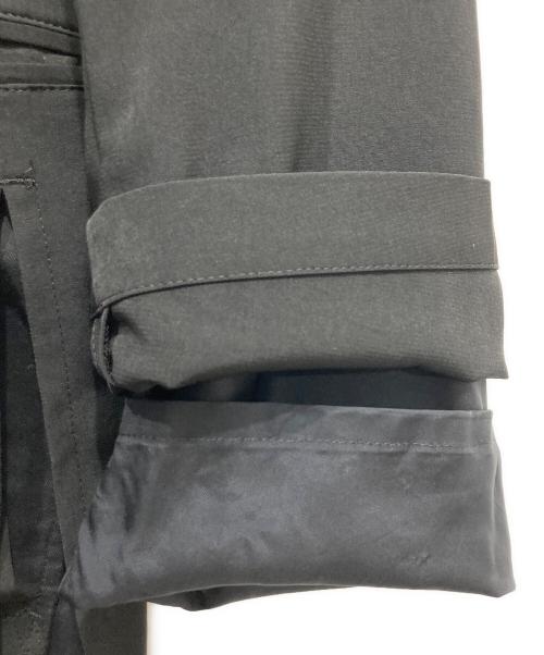 GROUND Y（グラウンドワイ）GROUND Y (グラウンドワイ) TRIACETATE/POLYESTER CREPE de CHINE DOUBLE JACKET ブラック サイズ:4の古着・服飾アイテム