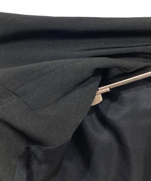 GROUND Y（グラウンドワイ）GROUND Y (グラウンドワイ) TRIACETATE/POLYESTER CREPE de CHINE DOUBLE JACKET ブラック サイズ:4の古着・服飾アイテム