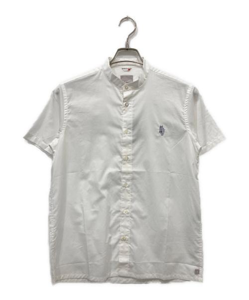 SOU・SOU（ソウソウ）SOU・SOU (ソウソウ) GIZA COTTON スタンドカラー半袖シャツ ホワイト サイズ:Sの古着・服飾アイテム