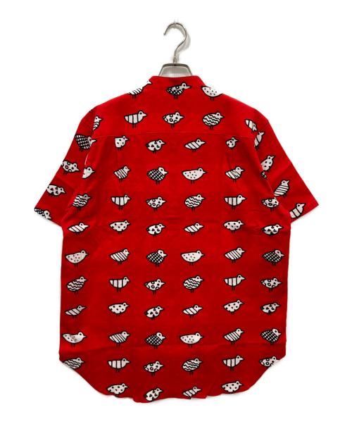 SOU・SOU（ソウソウ）SOU・SOU (ソウソウ) 高島縮 スタンドカラー半袖シャツ レッド サイズ:Lの古着・服飾アイテム