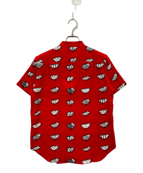 SOU・SOU（ソウソウ）SOU・SOU (ソウソウ) 高島縮 スタンドカラー半袖シャツ レッド サイズ:Sの古着・服飾アイテム