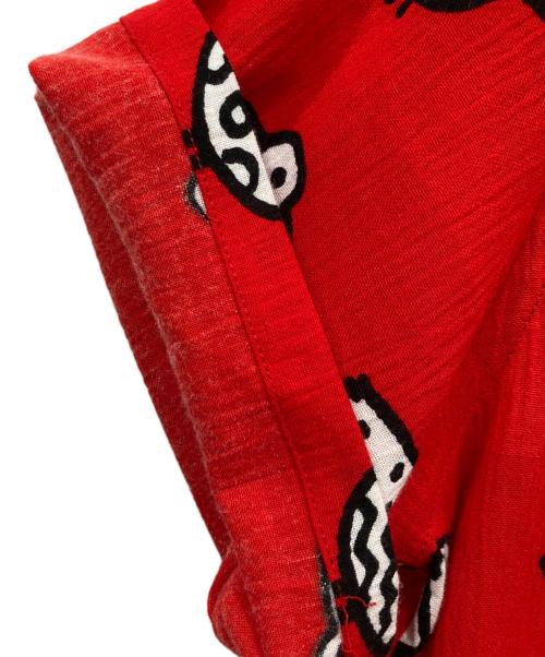 SOU・SOU（ソウソウ）SOU・SOU (ソウソウ) 高島縮 スタンドカラー半袖シャツ レッド サイズ:Sの古着・服飾アイテム