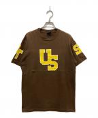stussyステューシー）の古着「プリントTシャツ」｜ブラウン