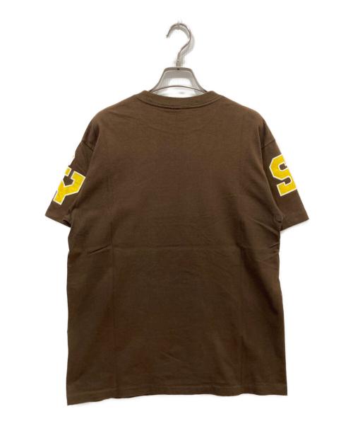 stussy（ステューシー）stussy (ステューシー) プリントTシャツ ブラウン サイズ:Mの古着・服飾アイテム