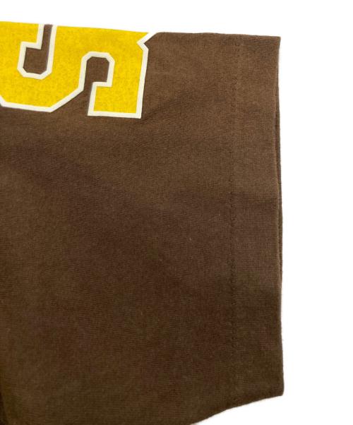 stussy（ステューシー）stussy (ステューシー) プリントTシャツ ブラウン サイズ:Mの古着・服飾アイテム