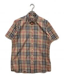 BURBERRY LONDON（バーバリーロンドン）の古着「ノバチェック半袖シャツ」｜ベージュ