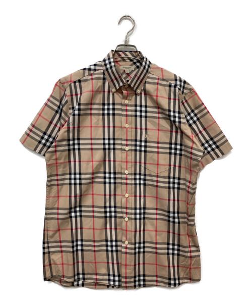 BURBERRY LONDON（バーバリーロンドン）BURBERRY LONDON (バーバリーロンドン) ノバチェック半袖シャツ ベージュ サイズ:Lの古着・服飾アイテム