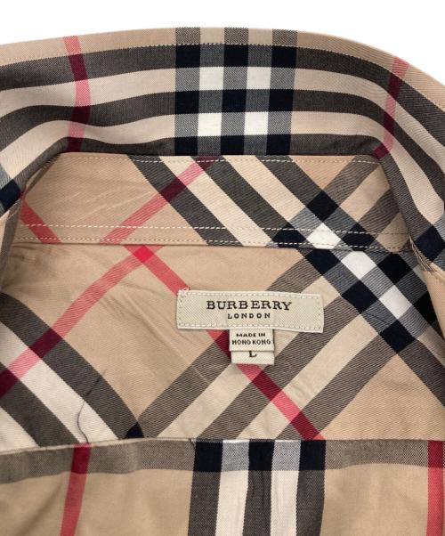 BURBERRY LONDON（バーバリーロンドン）BURBERRY LONDON (バーバリーロンドン) ノバチェック半袖シャツ ベージュ サイズ:Lの古着・服飾アイテム