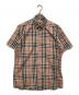 BURBERRY LONDON（バーバリーロンドン）の古着「ノバチェック半袖シャツ」｜ベージュ