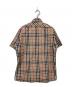 BURBERRY LONDON (バーバリーロンドン) ノバチェック半袖シャツ ベージュ サイズ:L：9000円