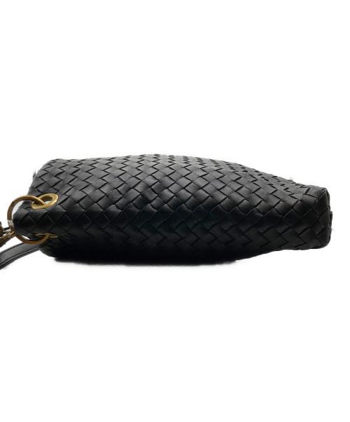 BOTTEGA VENETA（ボッテガベネタ）BOTTEGA VENETA (ボッテガベネタ) イントレチャートショルダーバッグ ブラックの古着・服飾アイテム