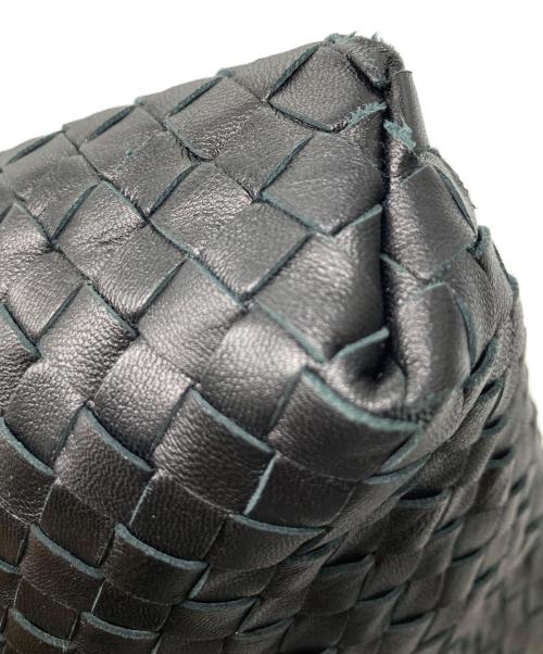BOTTEGA VENETA（ボッテガベネタ）BOTTEGA VENETA (ボッテガベネタ) イントレチャートショルダーバッグ ブラックの古着・服飾アイテム